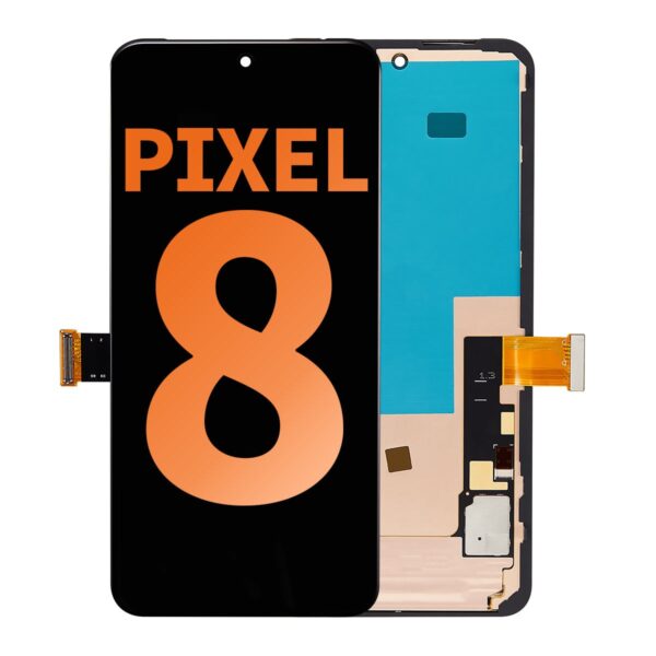 Aftermarket OLED Assembly with Frame for Google Pixel 8 (Without Finger Print Sensor) - Black